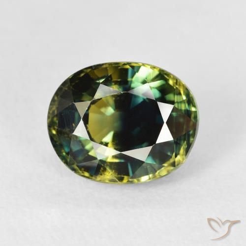 3.97ct Натуральный Глубокий лесной зеленый Сапфир, Овал, Чистота VS