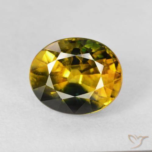 3.24ct Натуральный Многоцветный Сапфир, Овал, Чистота VS
