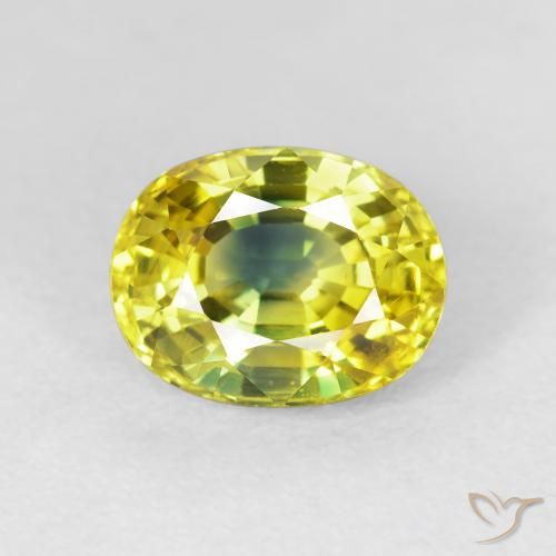 3.44ct Натуральный Среднее золото Сапфир, Овал, Чистота VS