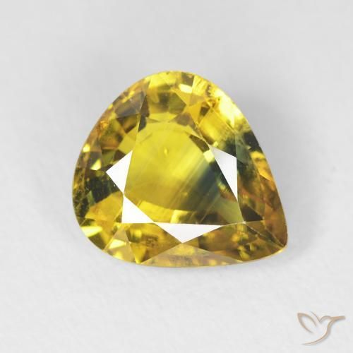 3.39ct Натуральный Глубокий золотисто-коричневый Сапфир, Форма груши, Чистота VS