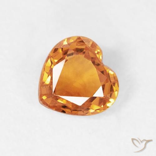 0.43ct Натуральный Средний апельсин Сапфир, Сердце, VVS-VS
