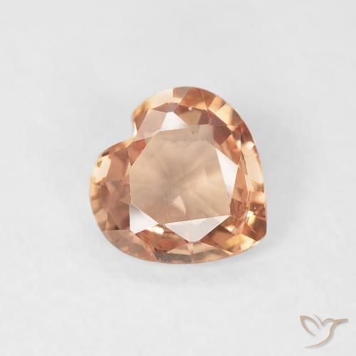0.40ct Натуральный Средний апельсин Сапфир, Сердце, Чистота VS