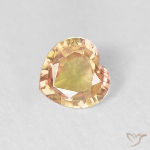 0.33ct Натуральный Многоцветный Сапфир, Сердце, VVS-VS