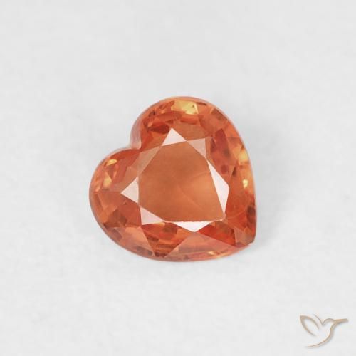 0.39ct Натуральный Средний красный Сапфир, Сердце, Чистота VS