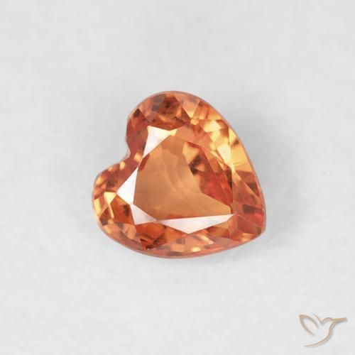 0.29ct Натуральный Средний апельсин Сапфир, Сердце, Чистота VVS