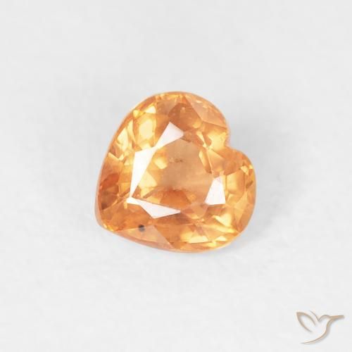 0.45ct Натуральный Средний апельсин Сапфир, Сердце, Чистота VS