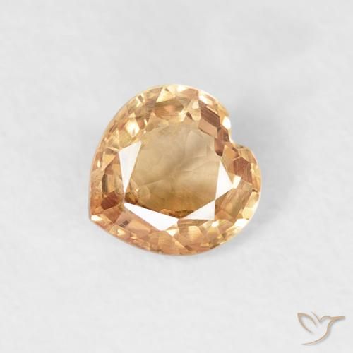 0.46ct Натуральный Средний апельсин Сапфир, Сердце, Чистота VS