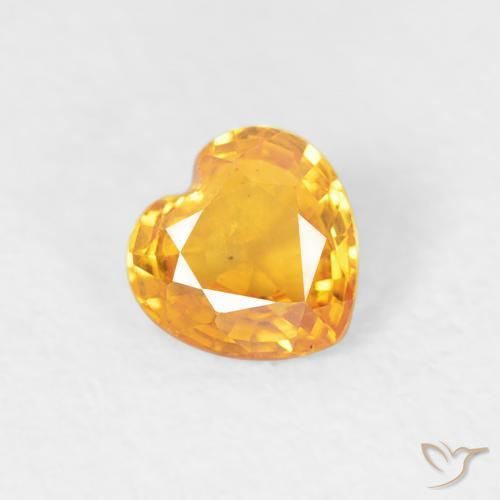 0.41ct Натуральный Средний апельсин Сапфир, Сердце, Чистота VS