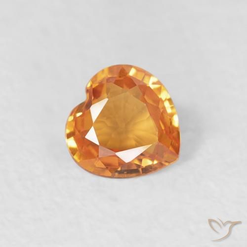 0.35ct Натуральный Средний апельсин Сапфир, Сердце, Чистота VVS