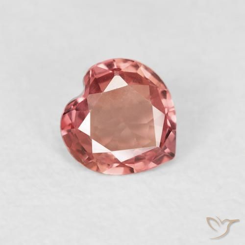 0.35ct Натуральный Средний розовый Сапфир, Сердце, Чистота VVS