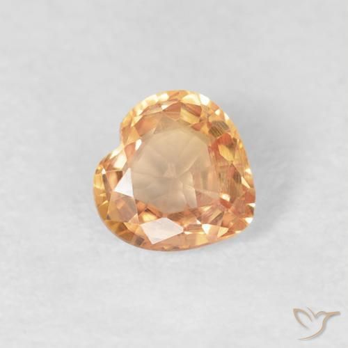 0.38ct Натуральный Средний апельсин Сапфир, Сердце, Чистота VVS