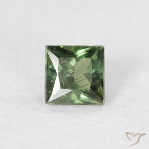 0.20ct Натуральный Темно-зеленый Сапфир, Квадрат, Чистота VS
