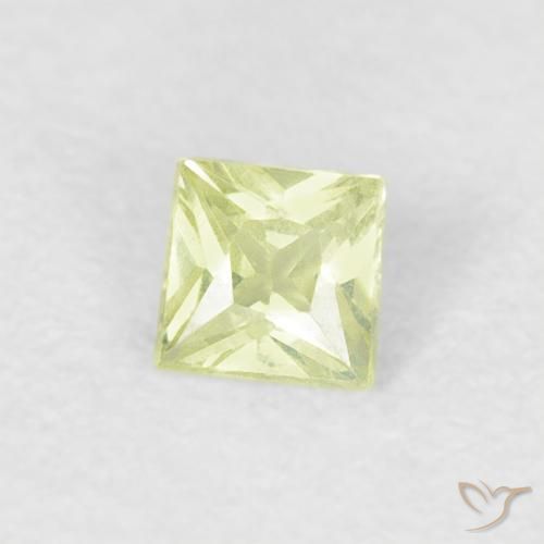 0.18 карата, натуральный Medium Light-Yellow Сапфир, Квадрат, Чистота VS
