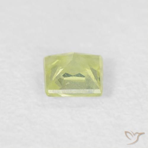 0.18 карата, натуральный Medium Light-Yellow Сапфир, Квадрат, Чистота VS