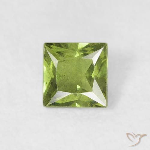 0.27ct Натуральный Ярко-зеленый Сапфир, Квадрат, Чистота VS