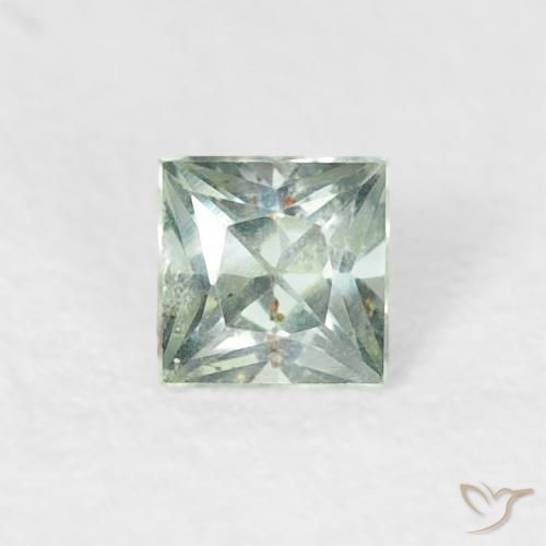 0.20ct Натуральный Бледно-лесной зеленый Сапфир, Квадрат, Чистота VS