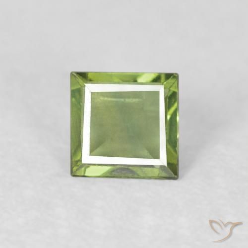 0.28ct Натуральный Теплый зеленый Сапфир, Квадрат, Чистота VVS