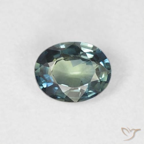 0.31ct Натуральный Зеленовато-синий Сапфир, Овал, Чистота VVS