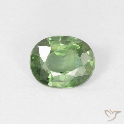 0.70ct Натуральный Темно-зеленый Сапфир, Овал, Чистота VS