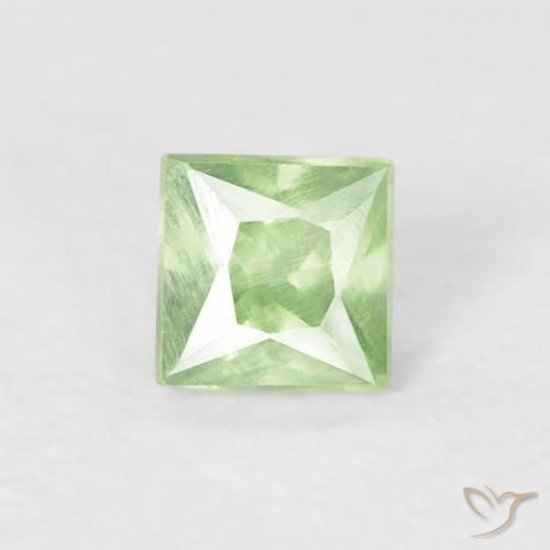 0.23ct Натуральный Средний зеленый Сапфир, Квадрат, Чистота VS