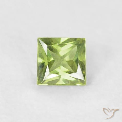 0.21ct Натуральный Светло-живой зеленый Сапфир, Квадрат, Чистота VS