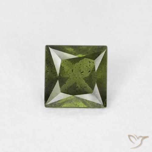 0.36ct Натуральный Темно-зеленый Сапфир, Квадрат, Чистота VS