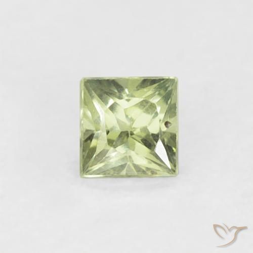 0.20ct Натуральный Средний зеленый Сапфир, Квадрат, Чистота VS