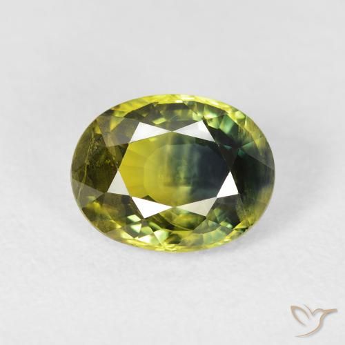 3.35ct Натуральный Многоцветный Сапфир, Овал, Чистота VS