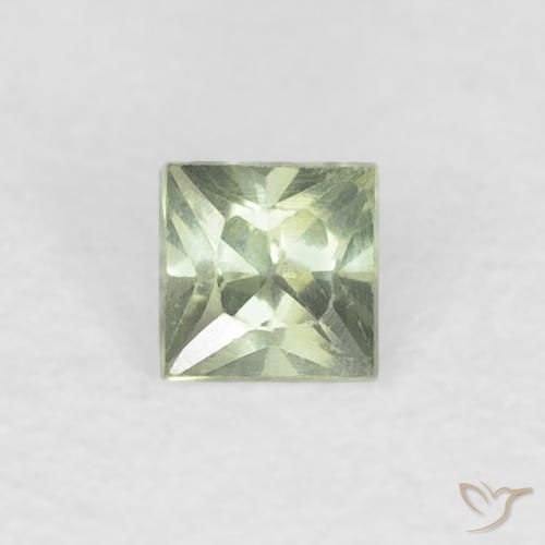 0.21ct Натуральный Светло-зеленый Сапфир, Квадрат, VVS-VS
