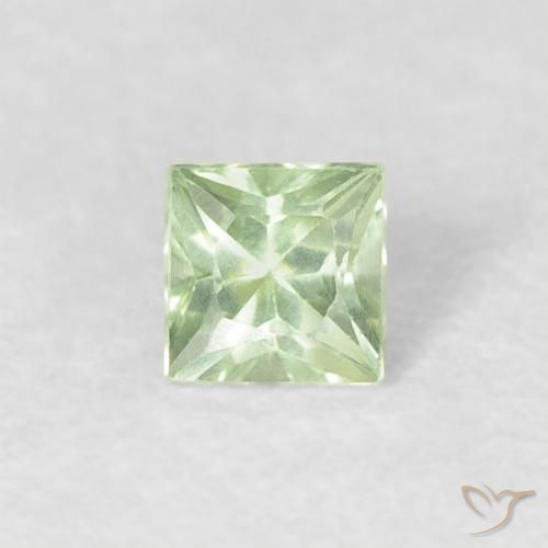 0.23ct Натуральный Очень светлый шалфейный зеленый Сапфир, Квадрат, VVS-VS