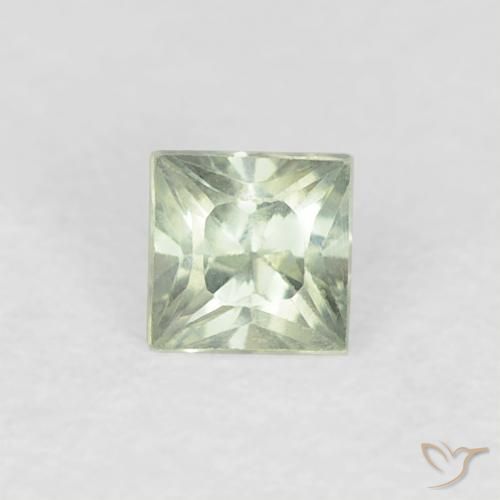 0.21ct Натуральный Светло-зеленый шалфей Сапфир, Квадрат, VVS-VS