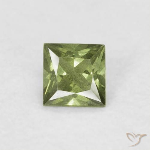 0.16ct Натуральный Средний зеленый Сапфир, Квадрат, Чистота VS