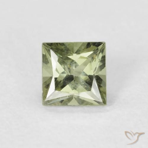 0.43ct Натуральный Средний зеленый Сапфир, Квадрат, Чистота VS