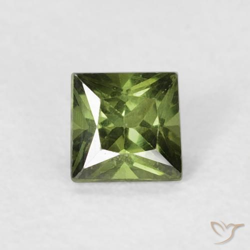 0.38ct Натуральный Medium Dark-Green Сапфир, Квадрат, Чистота VS