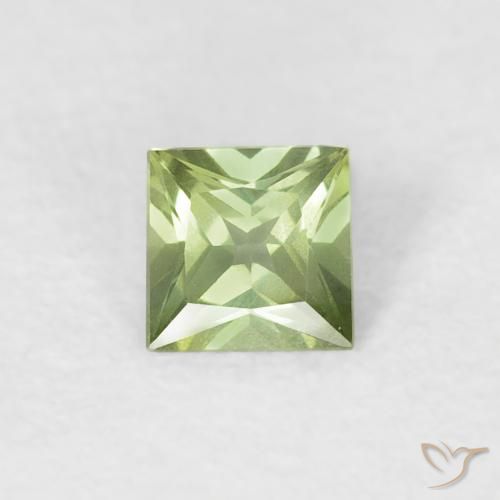 0.31ct Натуральный Средний зеленый Сапфир, Квадрат, VVS-VS