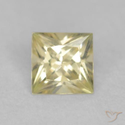 0.20ct Натуральный Лимонно-желтый Сапфир, Квадрат, Чистота VVS