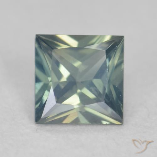 0.27ct Натуральный Средний сине-зеленый Сапфир, Квадрат, Чистота VVS