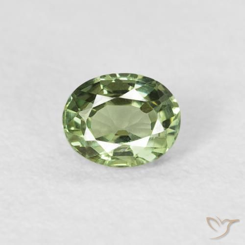 0.43ct Натуральный Темно-зеленый Сапфир, Овал, Чистота VVS