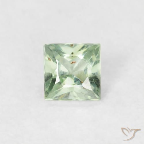 0.19ct Натуральный Теплый зеленый Сапфир, Квадрат, Чистота VS