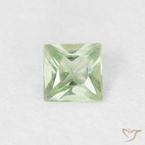 0.19ct Натуральный Очень светло-зеленый Сапфир, Квадрат, Чистота VS