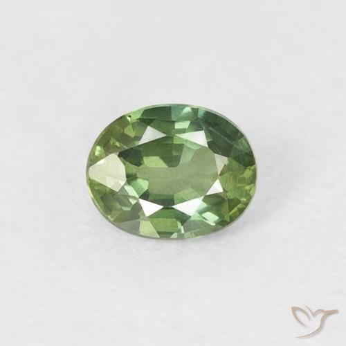 0.35ct Натуральный Темно-зеленый Сапфир, Овал, Чистота VS