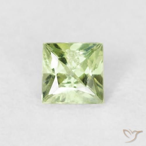 0.19ct Натуральный Средний зеленый Сапфир, Квадрат, Чистота VS