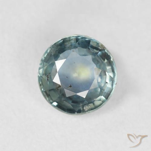 0.85ct Натуральный Бирюзовый Сапфир, Круглый, VS-SI
