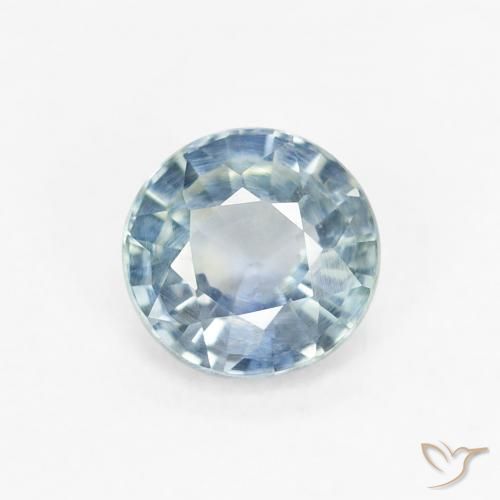 0.70ct Натуральный Бледно-синий Сапфир, Круглый, Чистота VS
