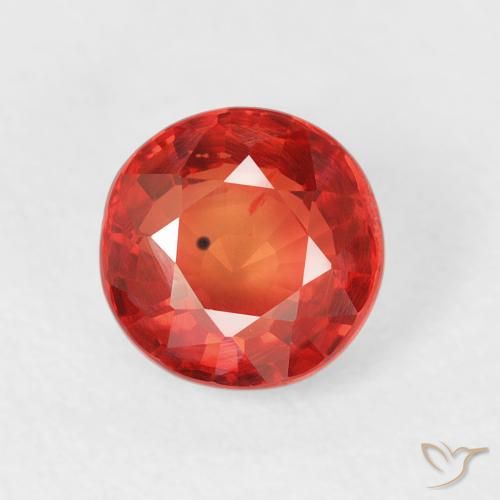 1.13ct Натуральный Интенсивный красный Сапфир, Круглый, Чистота VS