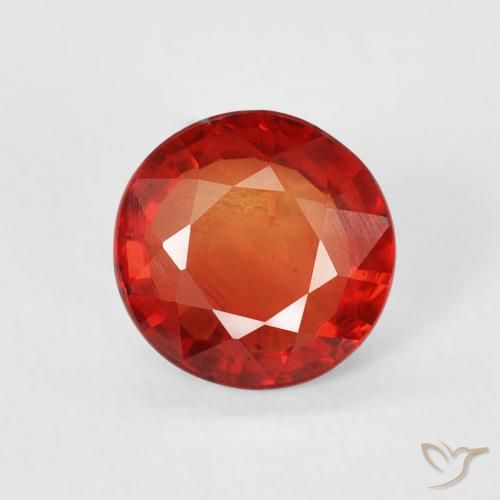 0.77ct Натуральный Ярко-красный Сапфир, Круглый, Чистота VS