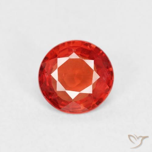 0.52ct Натуральный Ярко-красный Сапфир, Круглый, Чистота VS