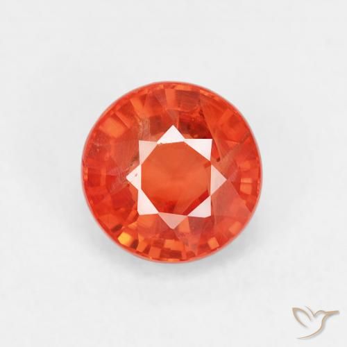0.98ct Натуральный Средний красный Сапфир, Круглый, Чистота VS