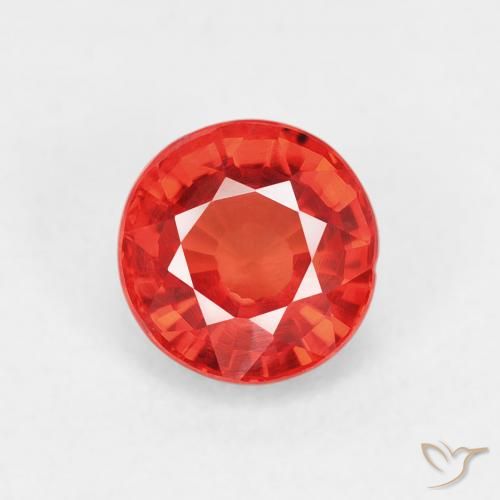 0.95ct Натуральный Средний красный Сапфир, Круглый, Чистота VS