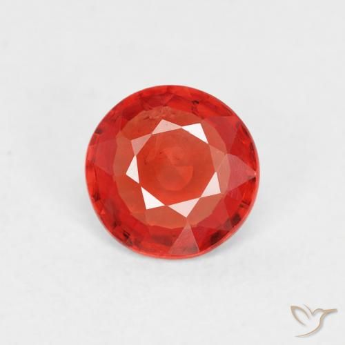 0.51ct Натуральный Ярко-красный Сапфир, Круглый, Чистота VS